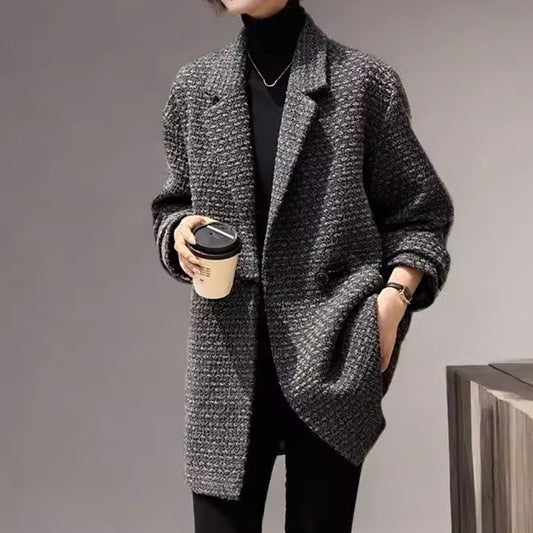 Blazer oversize texturé pour femme Chic und Stil