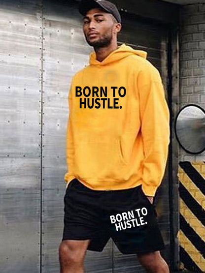 Ensemble de hoodie et de shorts sportif pour femmes avec inscription motivante Chic und Stil