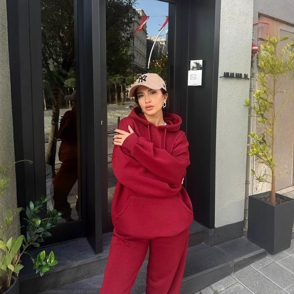 Dames confortable Hoodie en fleece surdimensionné Chic und Stil