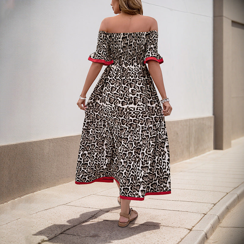Robe maxi à volants à épaules dénudées pour femmes avec ourlet en volants détaillé Chic und Stil