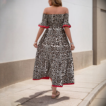 Robe maxi à volants à épaules dénudées pour femmes avec ourlet en volants détaillé Chic und Stil