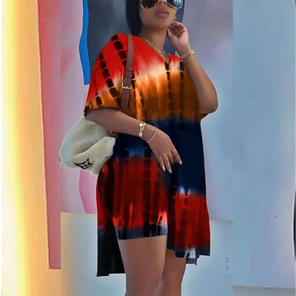 Robe d'été décontractée pour femmes au design batik unique Chic und Stil