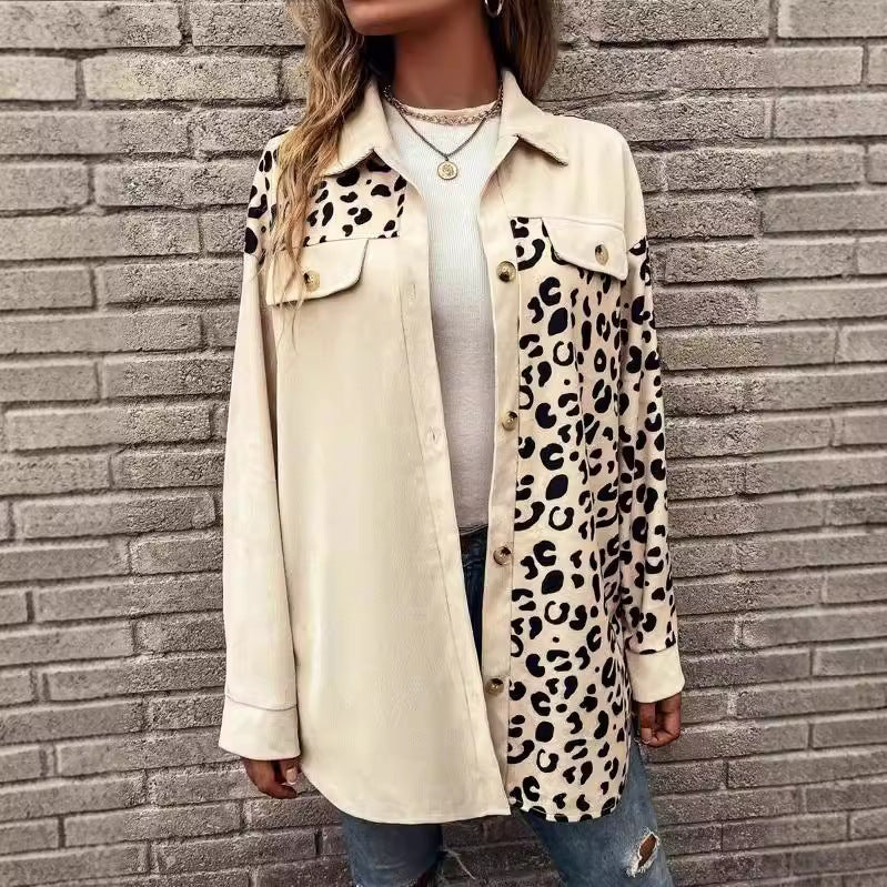 Chemise overshirt léopard pour femmes Chic und Stil