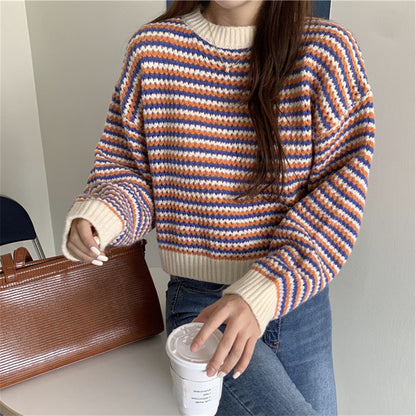 Pull en tricot à vagues pour femmes avec coupe oversized Chic und Stil