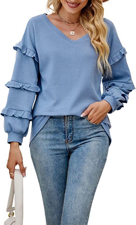 Sweatshirt femme à détails en volants Chic und Stil