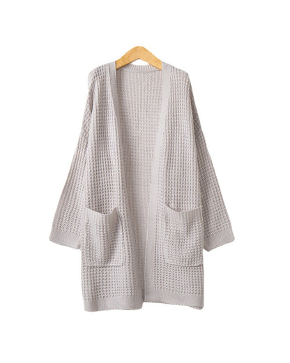 Cardigan en tricot décontracté pour femmes avec poches et coupe ouverte Chic und Stil