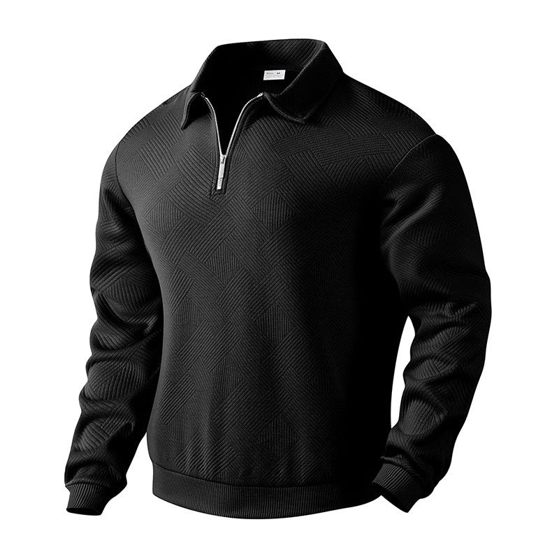 Pullover en maille fine pour hommes avec col montant Chic und Stil