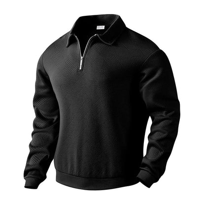 Pullover en maille fine pour hommes avec col montant Chic und Stil