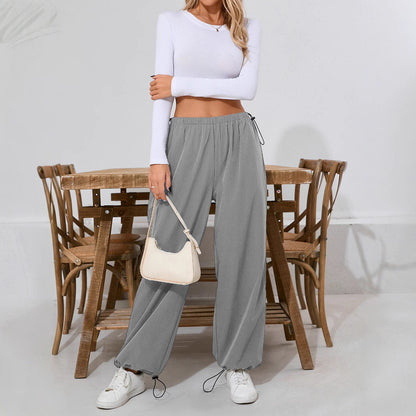 Casual pants for women with elastic waist and modern hems Chic and Style