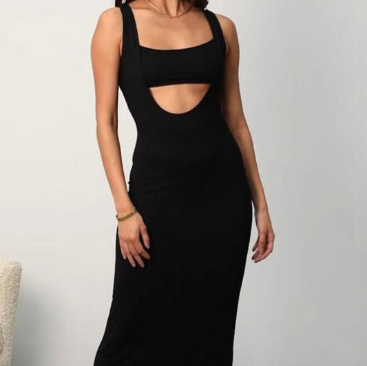 Robe maxi pour femmes avec un design à découpe innovant et un haut ajusté Chic und Stil