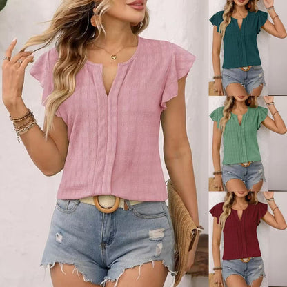 Dames Blouse à Manches Courtes Chic und Stil