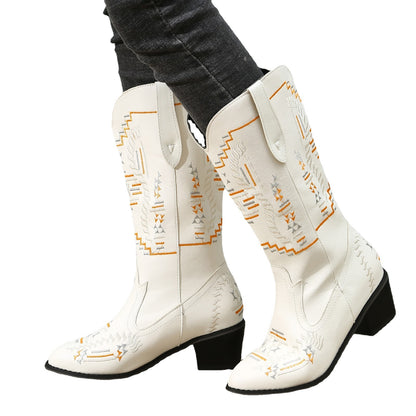 Bottes de cowboy pour femmes avec broderie artistique Chic und Stil