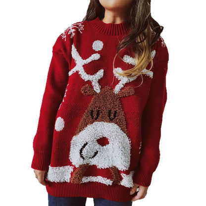 Pull de Noël douillet pour femmes avec un motif de renne amusant Chic und Stil