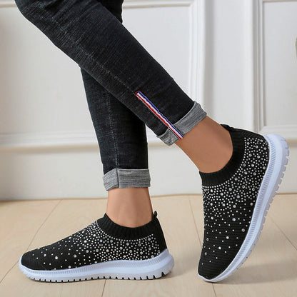 Dames Étincelante Confort Pantoufles Baskets Chic und Stil