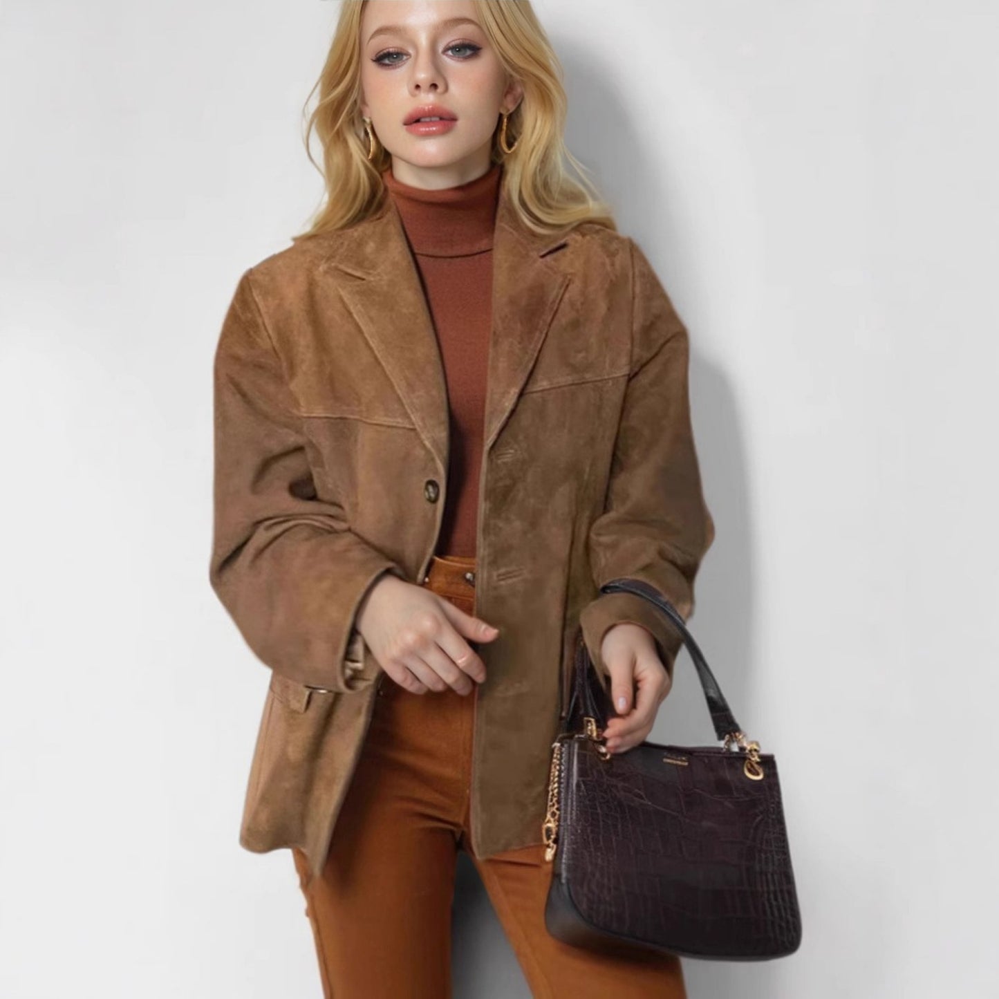 Dames Blazer en Suède avec coupe décontractée Chic und Stil