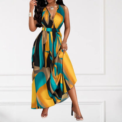 Robe maxi élégante à décolleté en V Chic und Stil