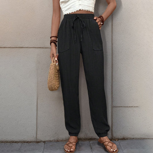 Pantalons décontractés pour femmes à coupe relaxed avec cordon de serrage réglable Chic und Stil