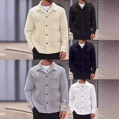 Chemise en tricot pour hommes au design moderne et au tissu texturé Chic und Stil