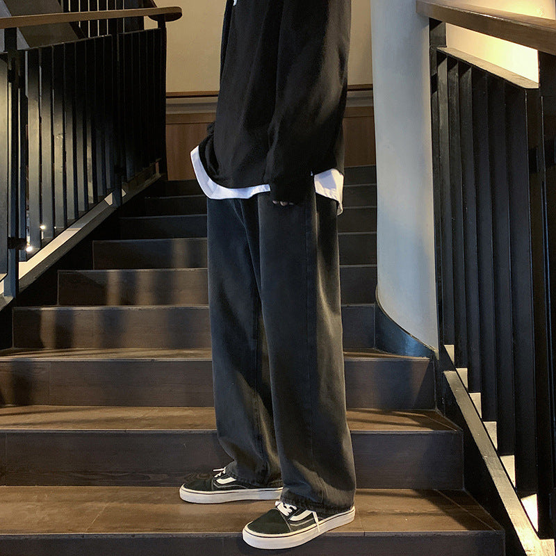 Casual cargo pants for men with wide legs and elastic waistband Chic and Style