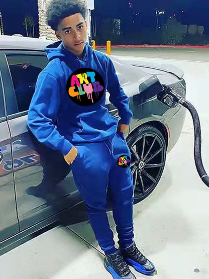 Women Sports Sweatshirt and Jogging Pants Set with Creative Print Details Chic and Style