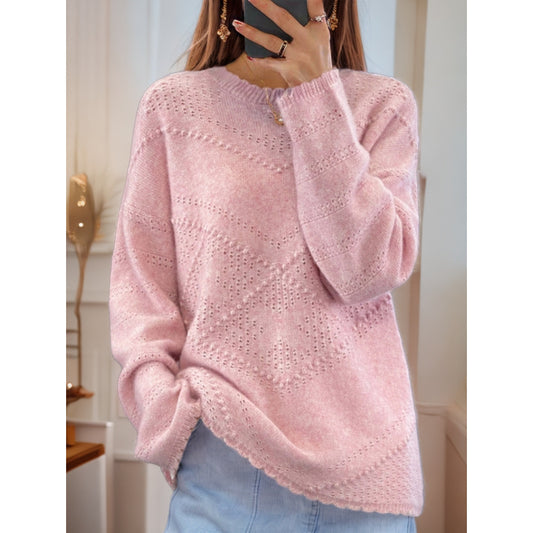 Pull en tricot doux pour femmes avec des motifs de structure raffinés et une coupe décontractée Chic und Stil
