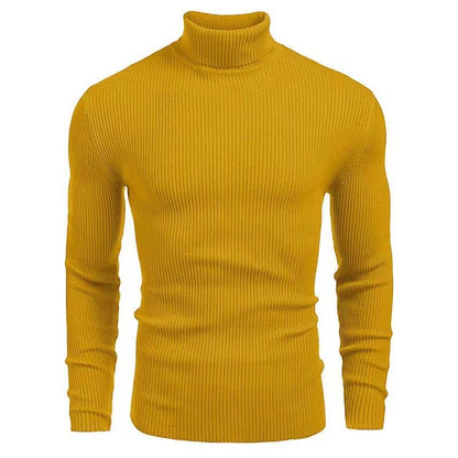 Pullover with turtleneck for men with textured ribbing pattern Chic and Style