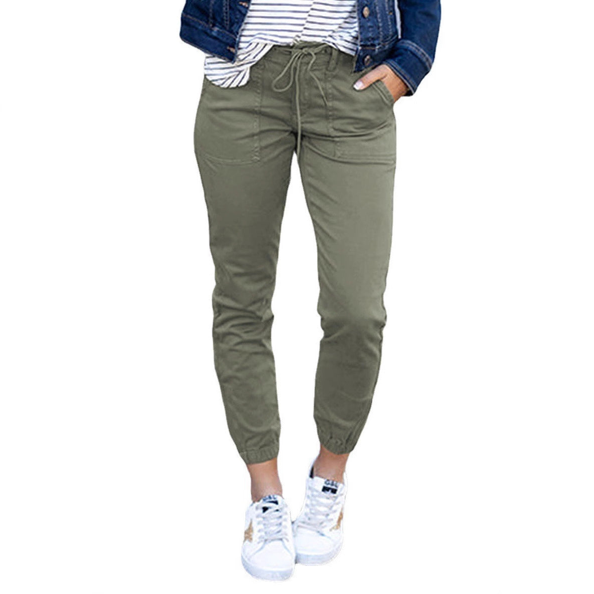 Comfortable cargo pants for women with elastic waist and practical pockets Chic and Style