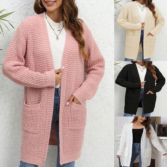 Cardigan en tricot pour femmes avec poches fixées et coupe décontractée Chic und Stil