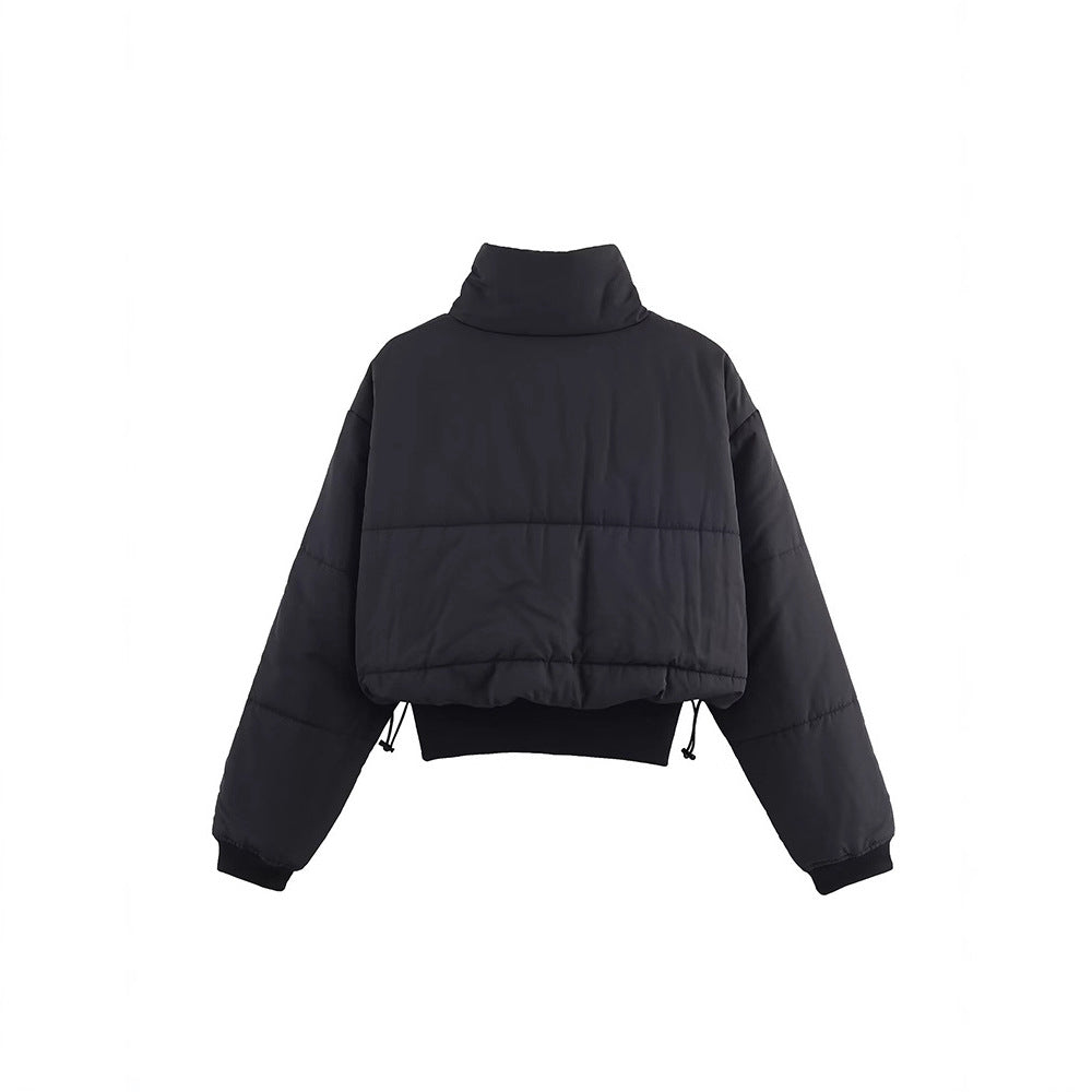 Dames courte veste d'hiver avec col montant et poignets élastiques Chic und Stil