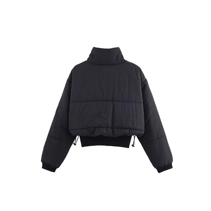 Dames courte veste d'hiver avec col montant et poignets élastiques Chic und Stil