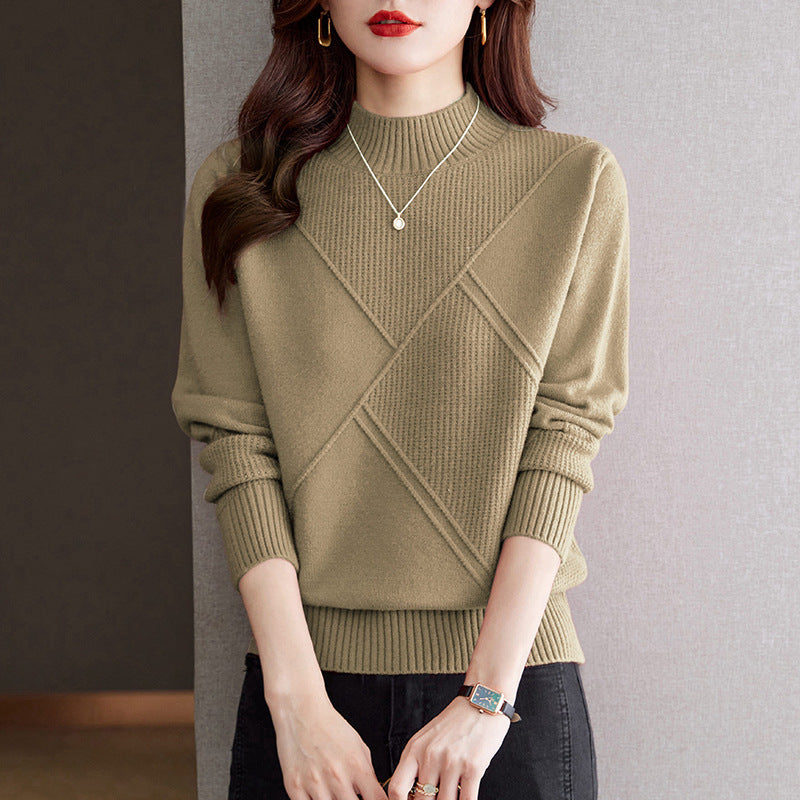Pull en tricot élégant pour dames avec un design structuré moderne Chic und Stil