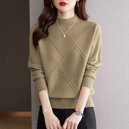 Pull en tricot élégant pour dames avec un design structuré moderne Chic und Stil