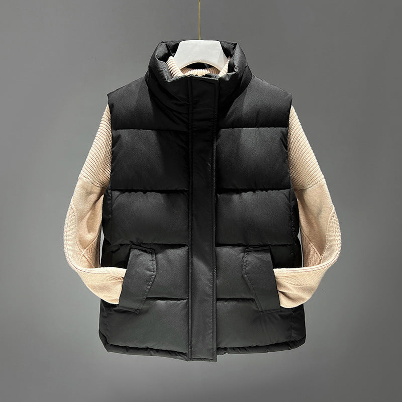 Dames gilet matelassé rembourré avec poches latérales hautes et col moderne Chic und Stil