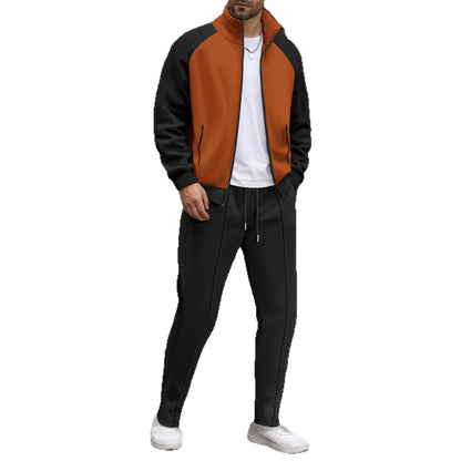 Men's sport jacket and pants set with textured design Chic and Style