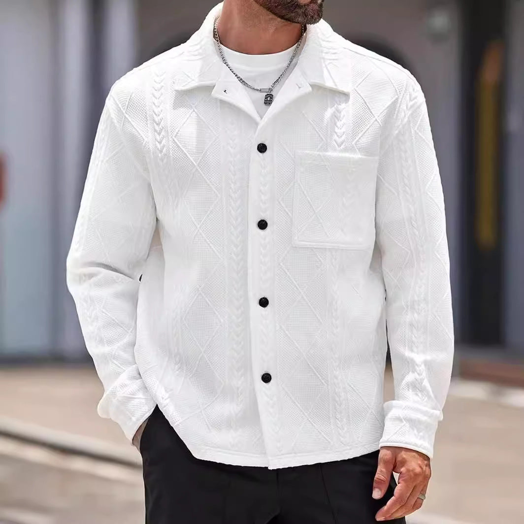 Chemise en tricot pour hommes au design moderne et au tissu texturé Chic und Stil