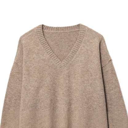 Dames pull en cachemire avec col V et coupe décontractée Chic und Stil