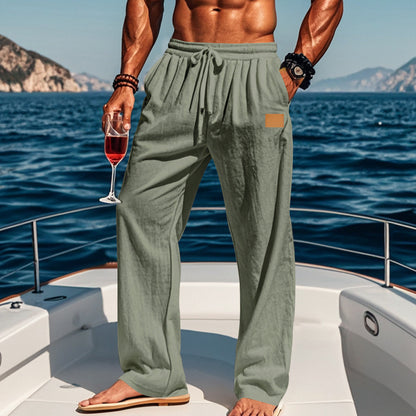 Casual beach pants for men with elastic waist and side pockets Chic and Style