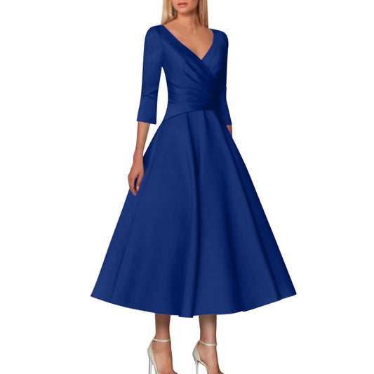 Robe portefeuille A-ligne flatteuse pour femmes Chic und Stil