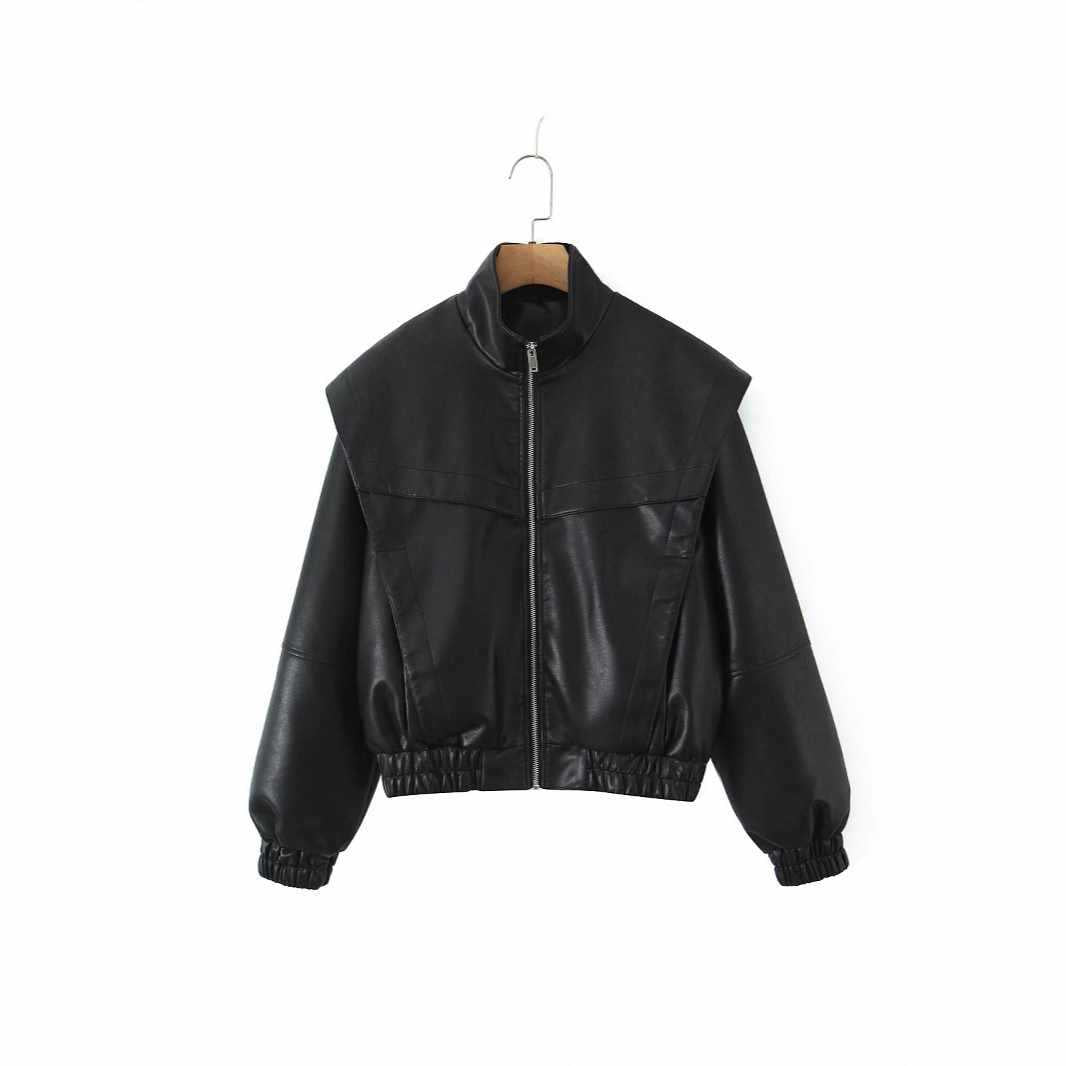 Dames en simili cuir Garde-robe avec des manches volumineuses Chic und Stil