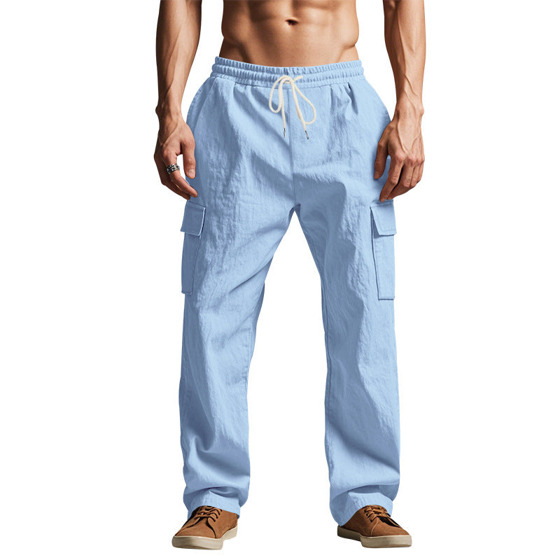 Casual cargo pants for men with elastic waistband and practical side pockets Chic and Style