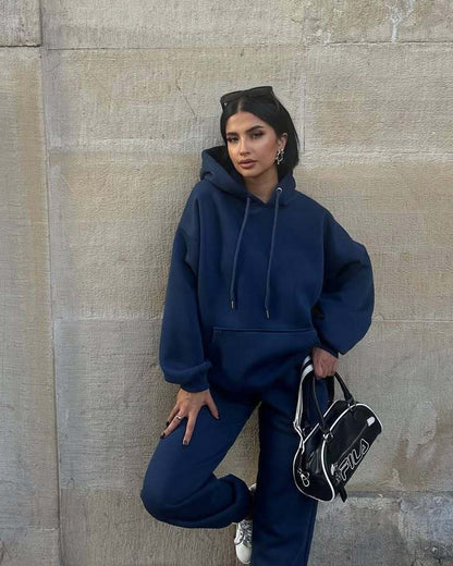 Dames confortable Hoodie en fleece surdimensionné Chic und Stil