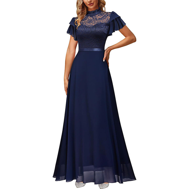 Robe maxi élégante à superposition en dentelle pour femmes Chic und Stil