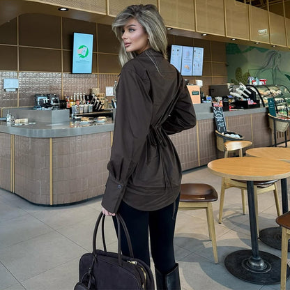Blouse à manches longues élégante pour femmes avec coupe structurée Chic und Stil