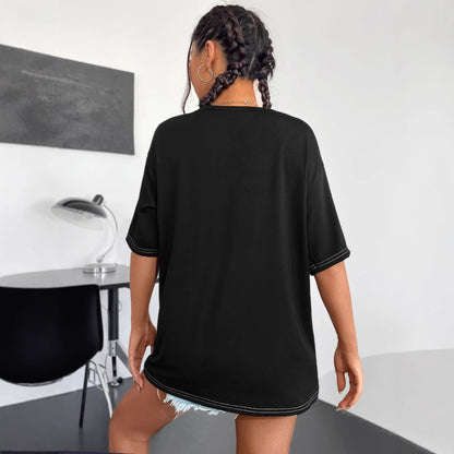 T-shirt oversized pour femmes avec impression rétro florale Chic und Stil