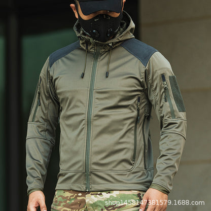 Functional outdoor jacket for men with insulated quilted structure Chic und Stil