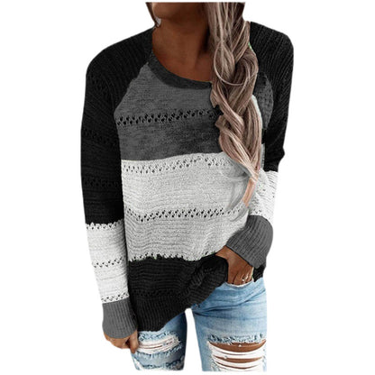 Pull en tricot léger à rayures pour femmes Chic und Stil