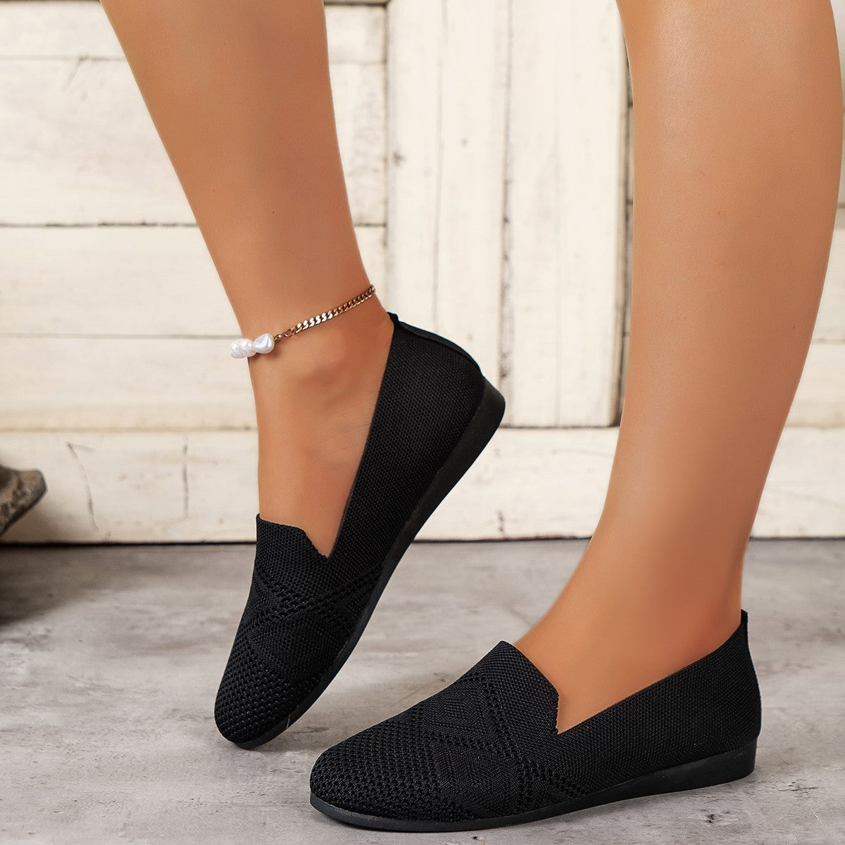 Ballerine respirante pour femmes à enfiler avec semelle flexible Chic und Stil