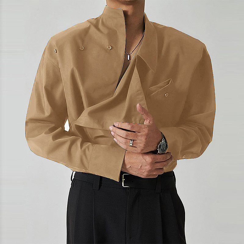Veste de chef pour hommes avec col montant moderne et poche poitrine pratique Chic und Stil