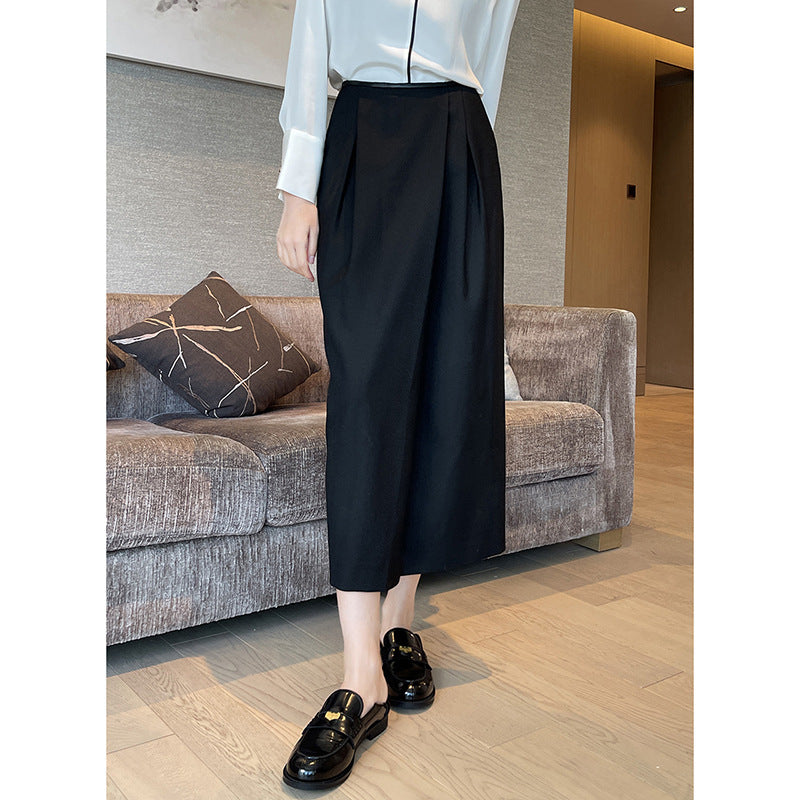 Jupe maxi plissée taille haute pour femmes Chic und Stil