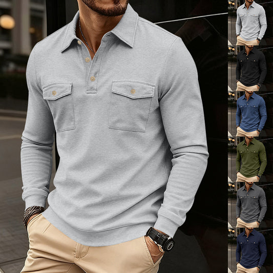 Chemise polo pour hommes avec poches poitrine élégantes Chic und Stil